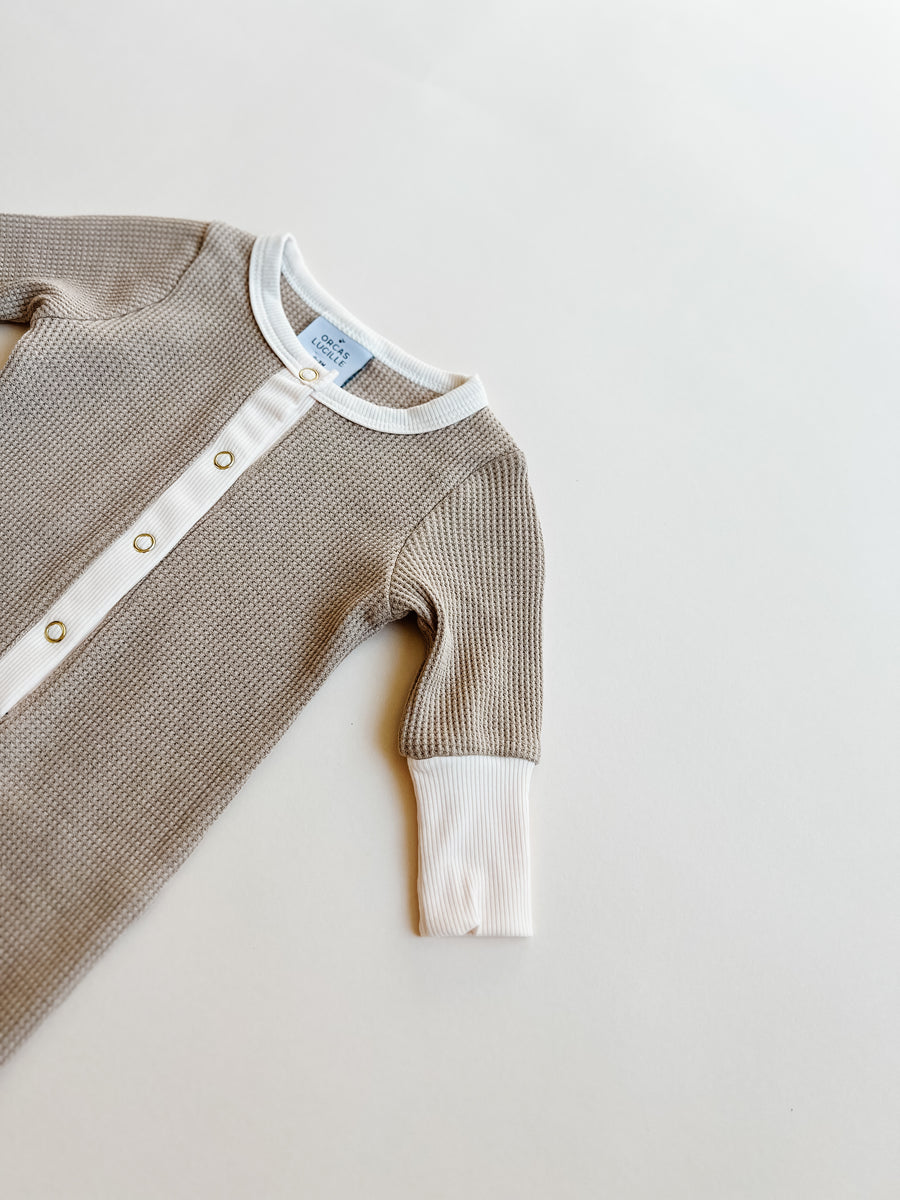 Waffle Romper - Mushroom – Orcas Lucille
