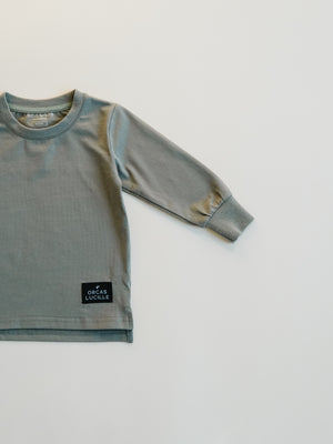 Long Sleeve Tee - Gray Olive