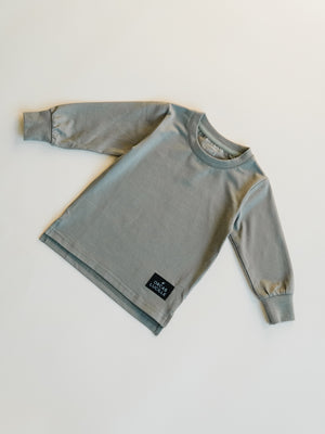 Long Sleeve Tee - Gray Olive