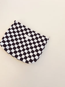Checkered Pouch - B&W - Orcas Lucille