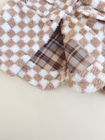Teddy Shacket - Tan Checkered - Orcas Lucille