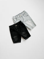 Bermuda Denim Shorts - Faded Black