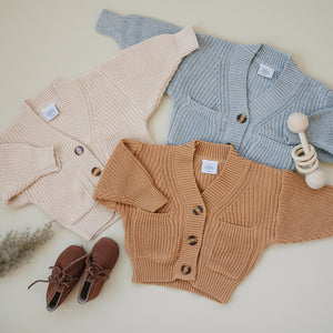 Chunky Knit Cardigan - Clementine - Orcas Lucille