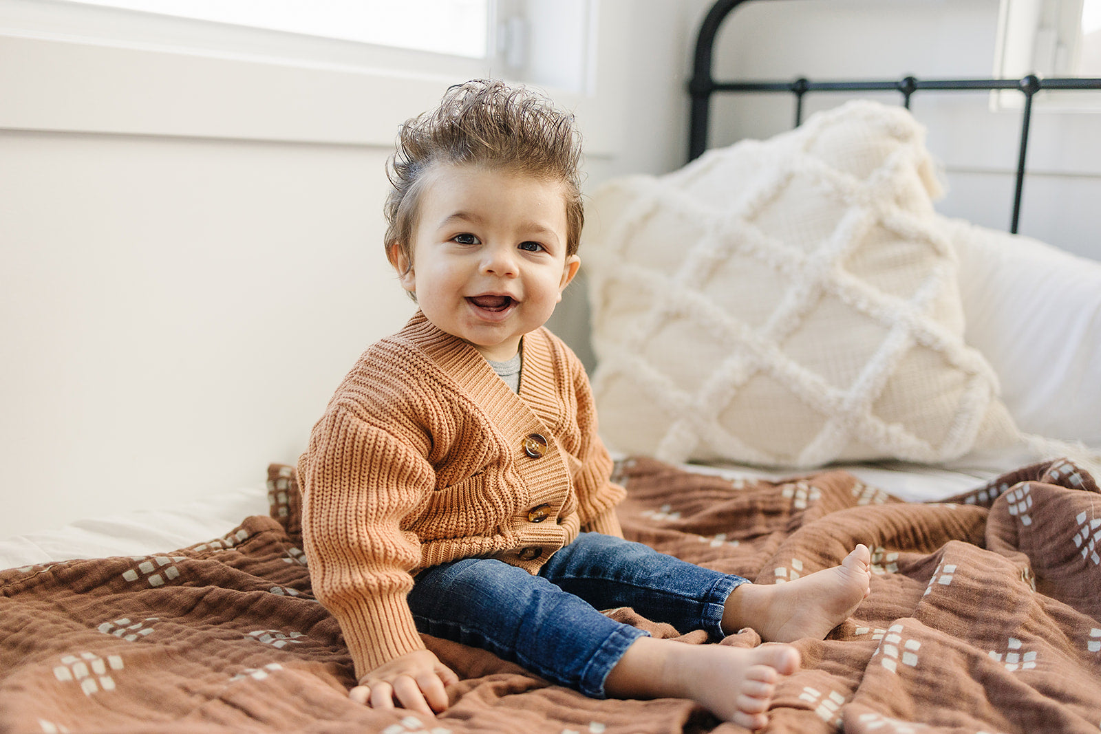 Chunky Knit Cardigan - Clementine - Orcas Lucille