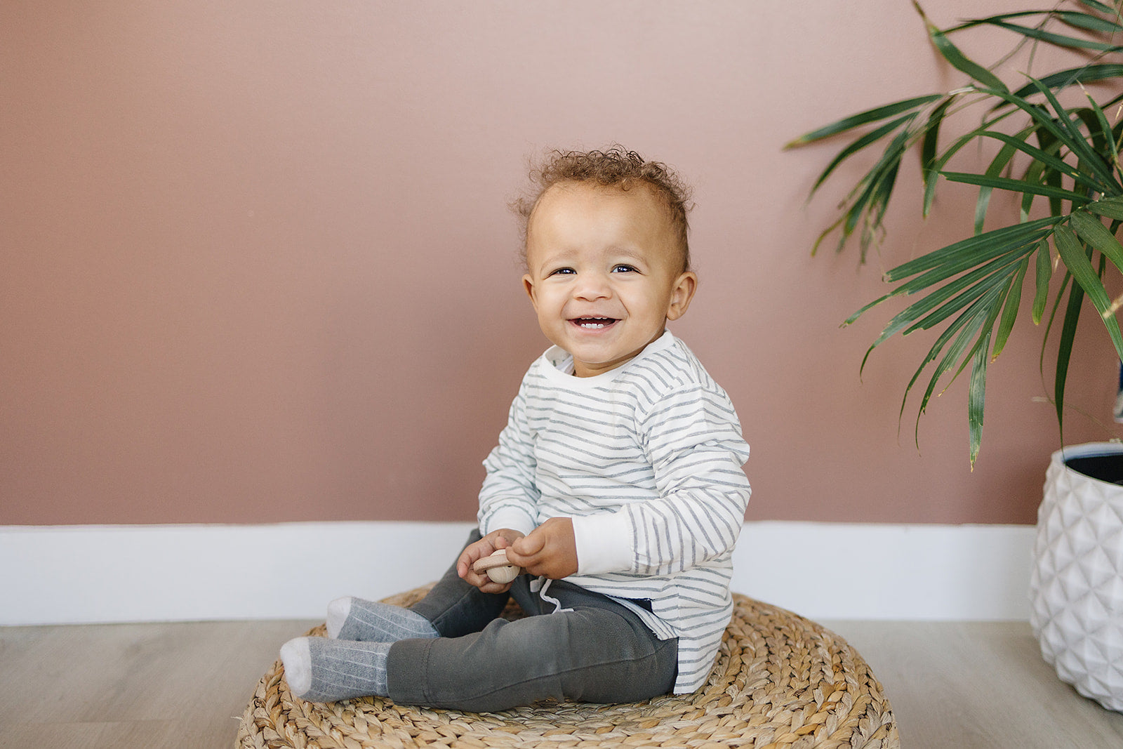 Long Sleeve Tee - Gray Stripe - Orcas Lucille