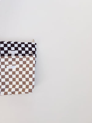 Checkered Pouch - B&W - Orcas Lucille