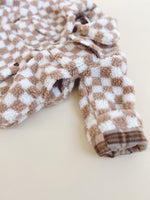 Teddy Shacket - Tan Checkered - Orcas Lucille