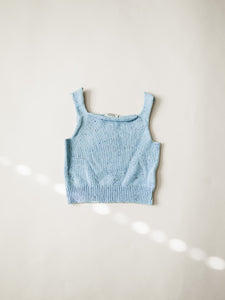 Speckled Knit Tank - Sky - Orcas Lucille