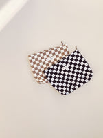Checkered Pouch - B&W - Orcas Lucille