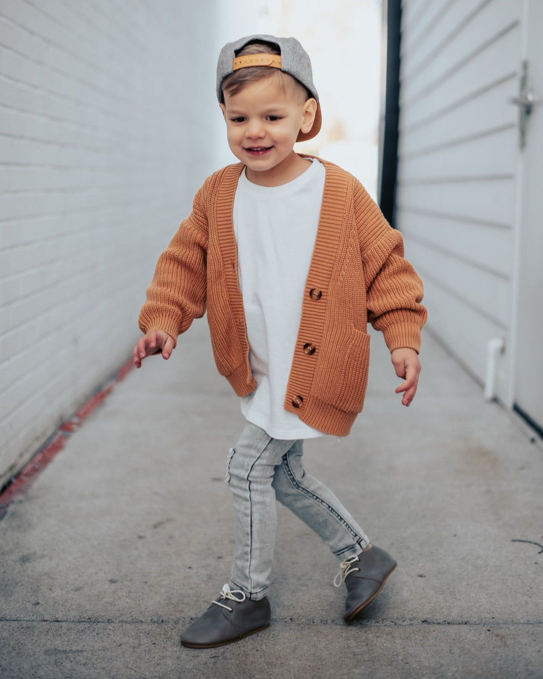 Chunky Knit Cardigan - Clementine - Orcas Lucille