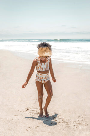 Strap Bandeau Bikini Set - Summer Stripes - Orcas Lucille