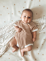 Oversized Romper - Honey Stripe - Orcas Lucille