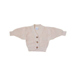 Chunky Knit Cardigan - Cream - Orcas Lucille