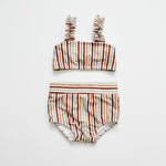 Strap Bandeau Bikini Set - Summer Stripes - Orcas Lucille