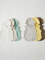 Sleeveless Hoodie - Lemon Stripe - Orcas Lucille