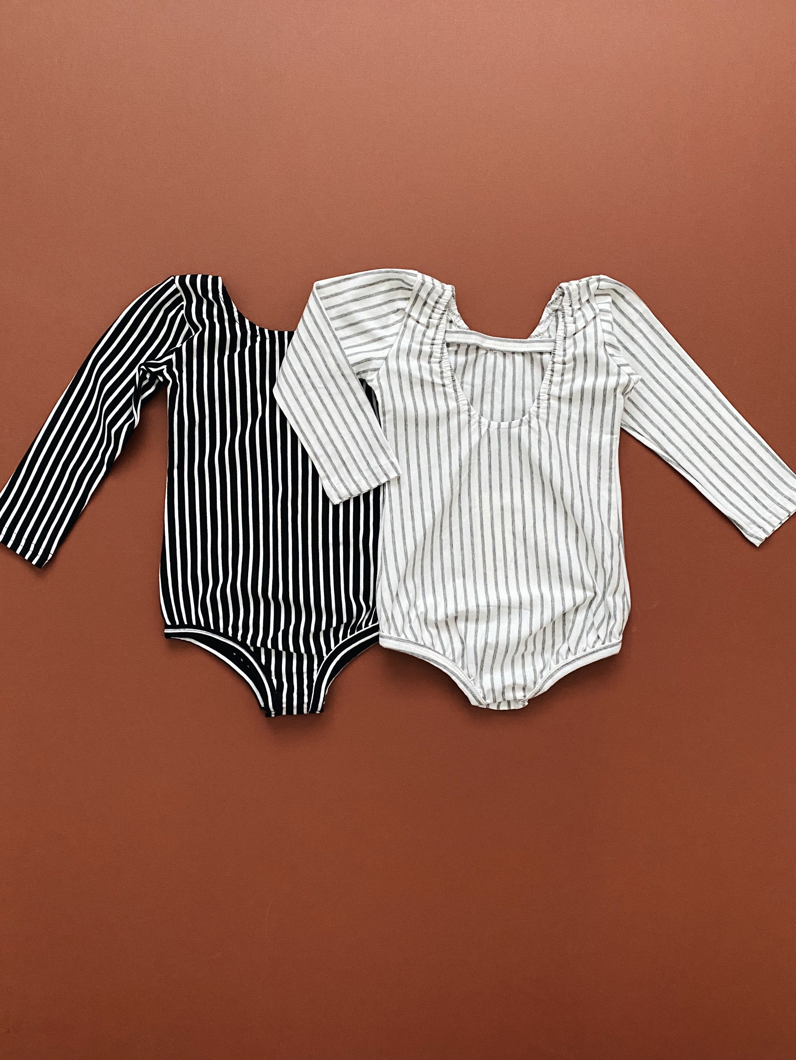 Long Sleeve Leo - Gray Stripe - Orcas Lucille