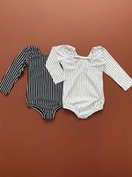 Long Sleeve Leo - Gray Stripe - Orcas Lucille