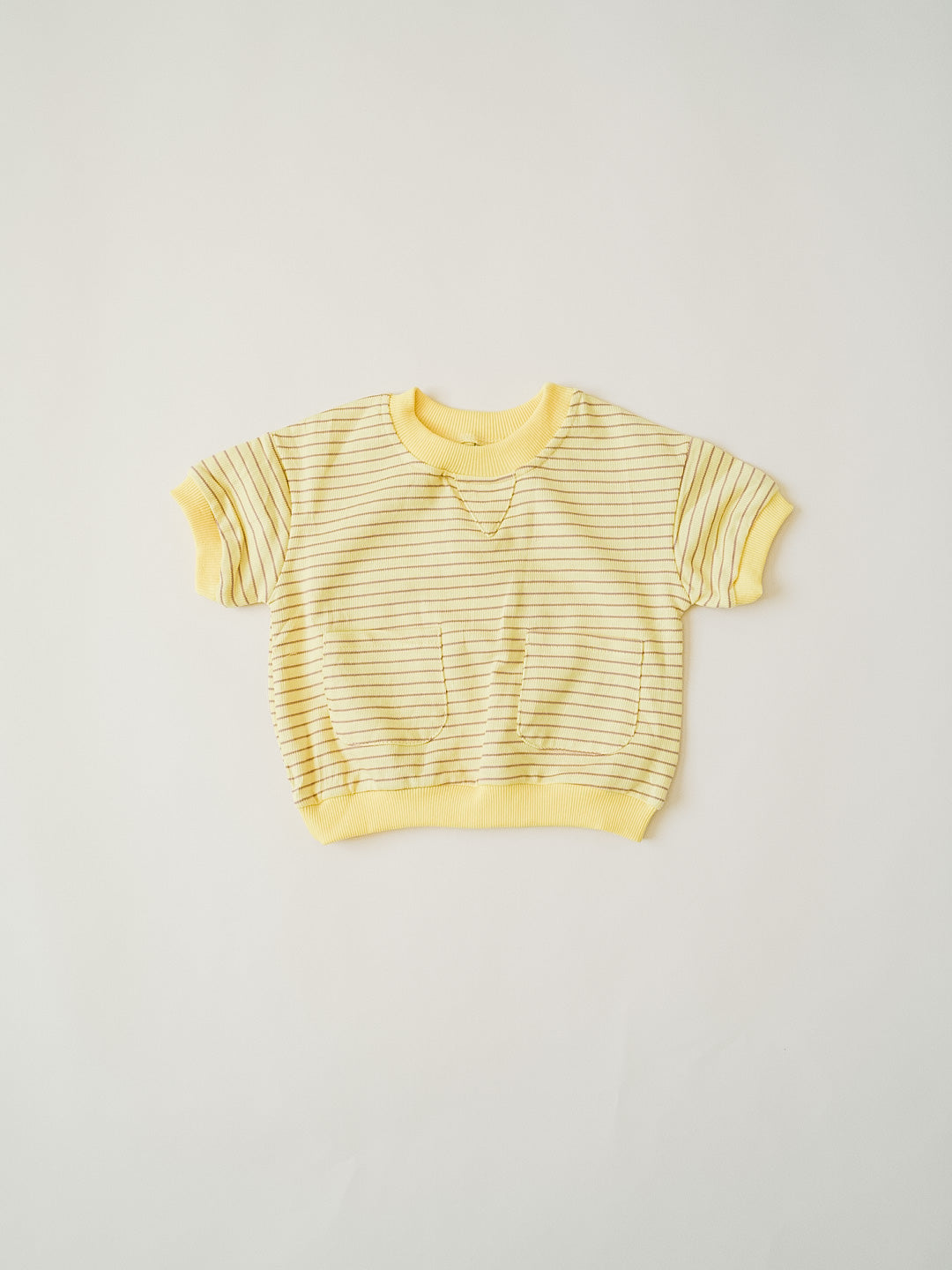 Sweatshirt Tee - Lemon Stripe - Orcas Lucille