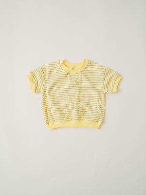Sweatshirt Tee - Lemon Stripe - Orcas Lucille