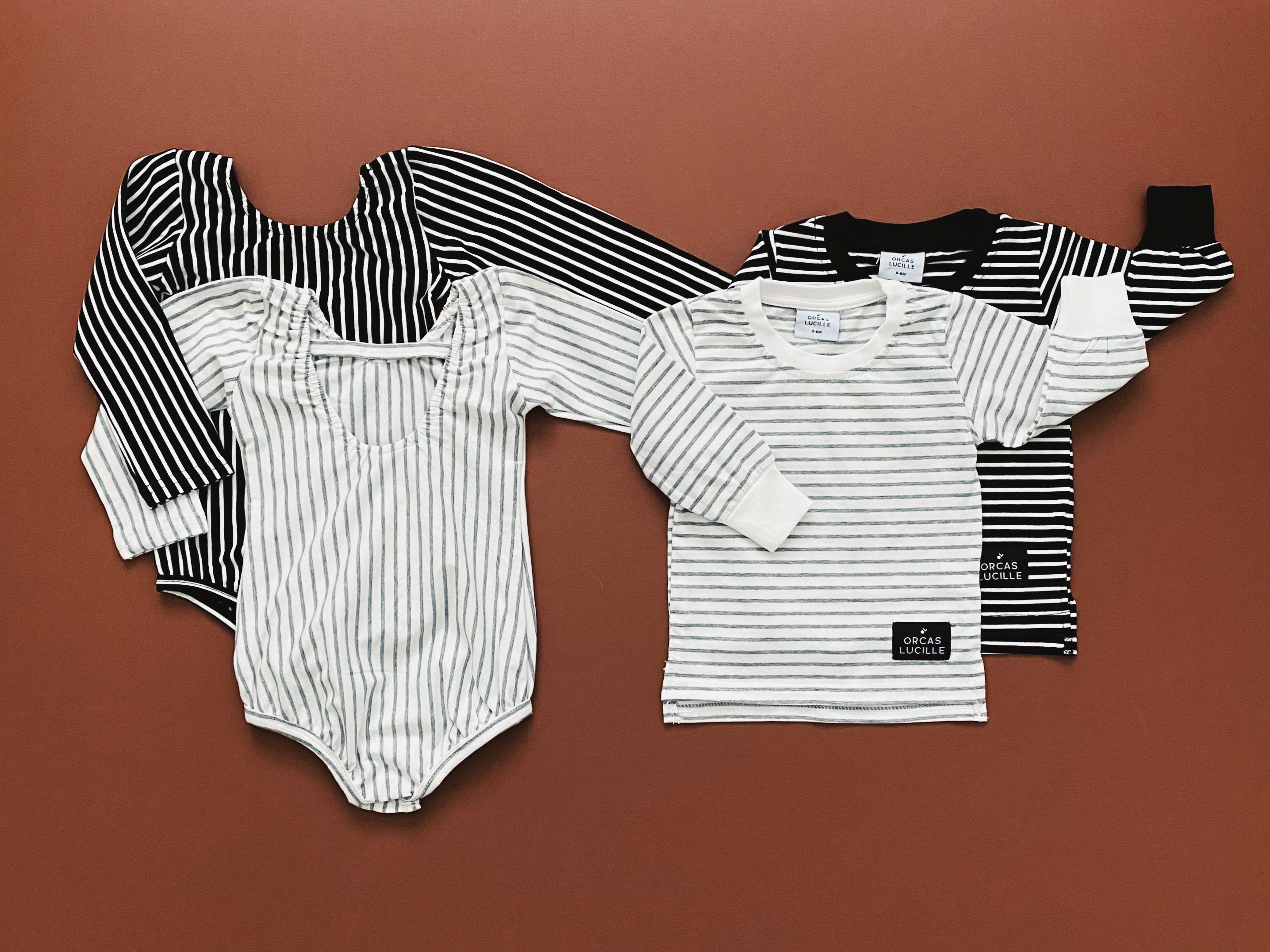 Long Sleeve Leo - Black Stripe - Orcas Lucille