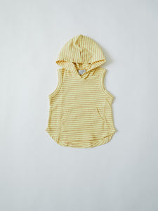 Sleeveless Hoodie - Lemon Stripe - Orcas Lucille