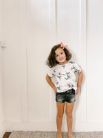 Girls Denim Shorts - Faded Black