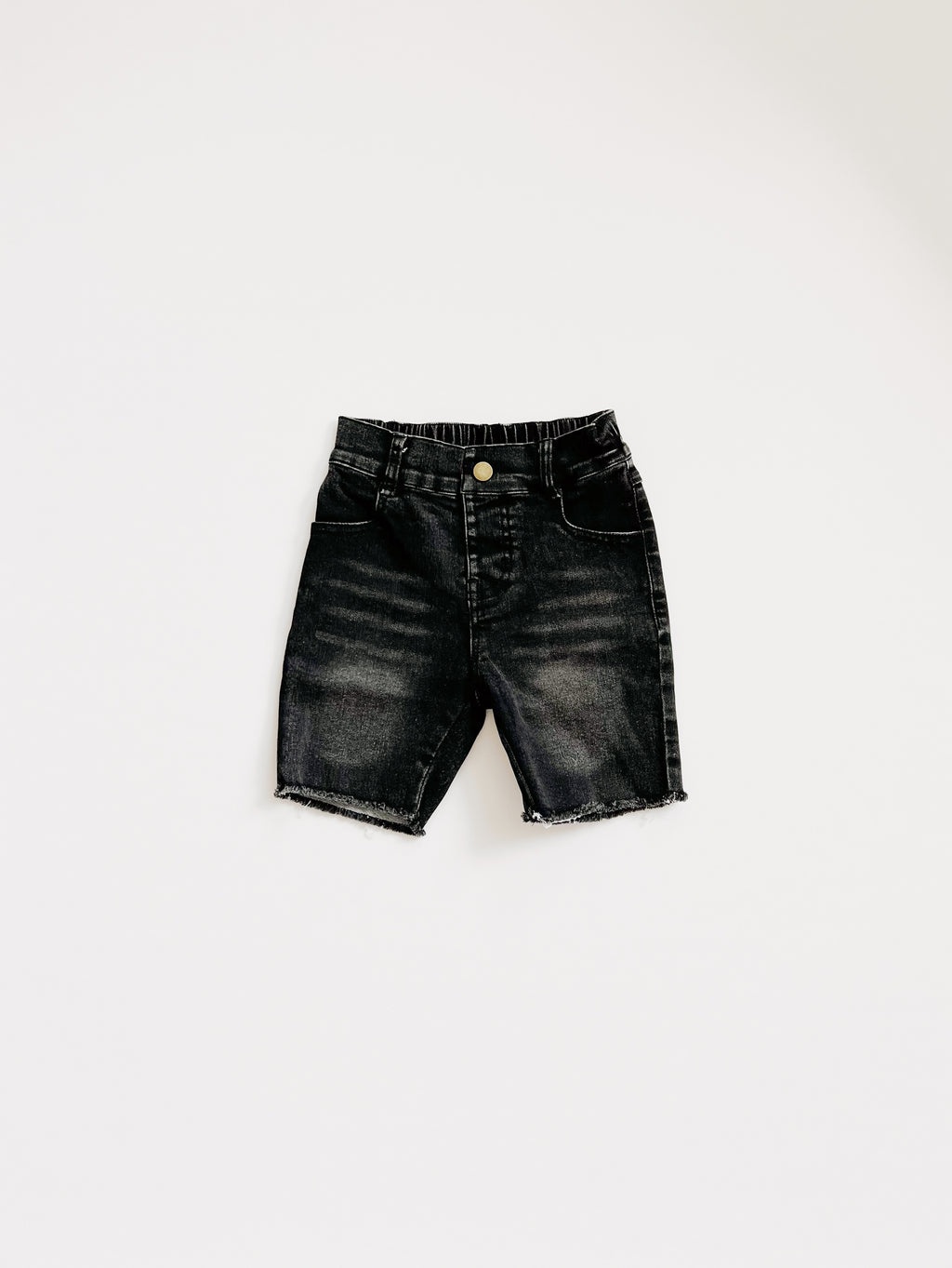 Bermuda Denim Shorts - Faded Black