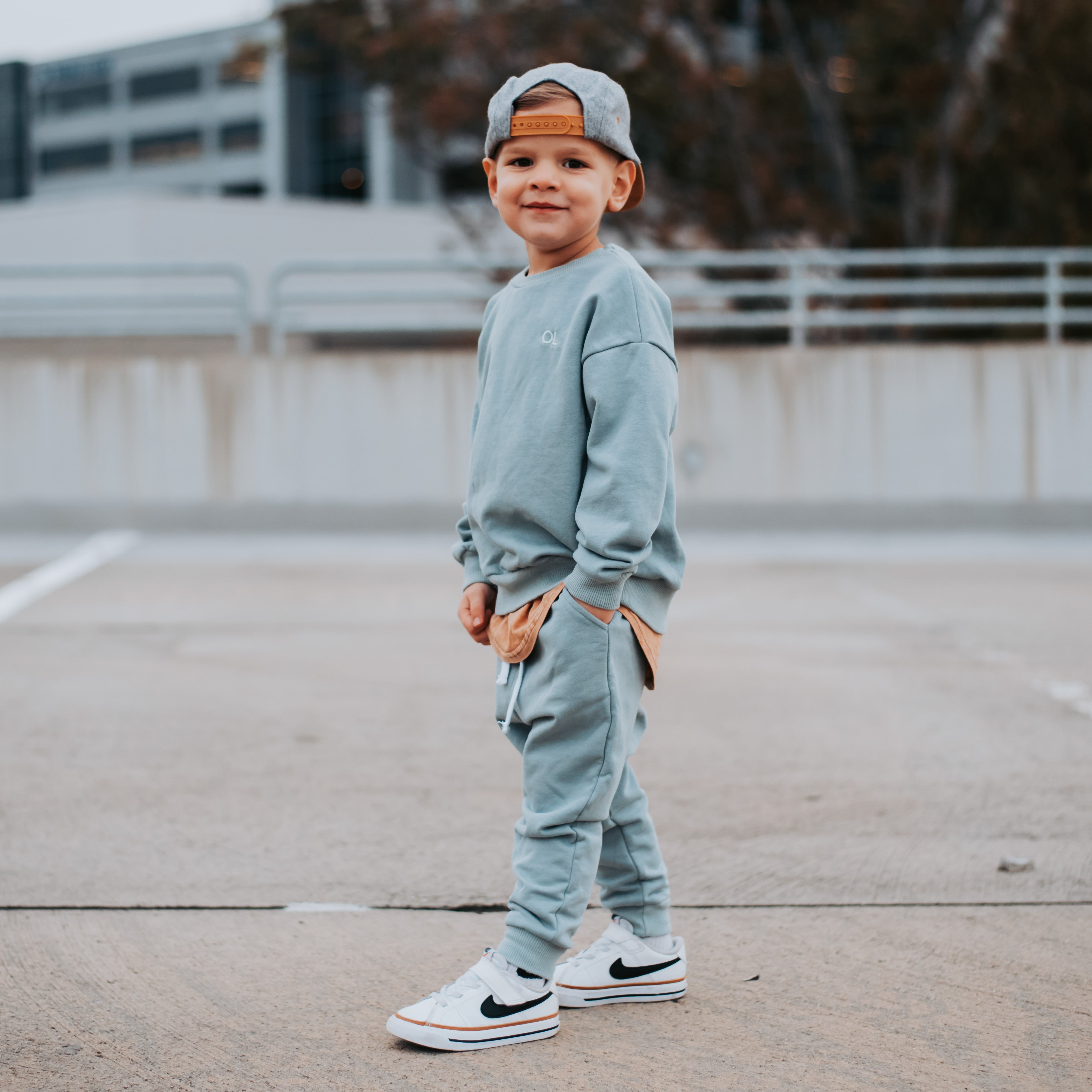 Sweatshirt & Jogger Set - Stormy Blue - Orcas Lucille