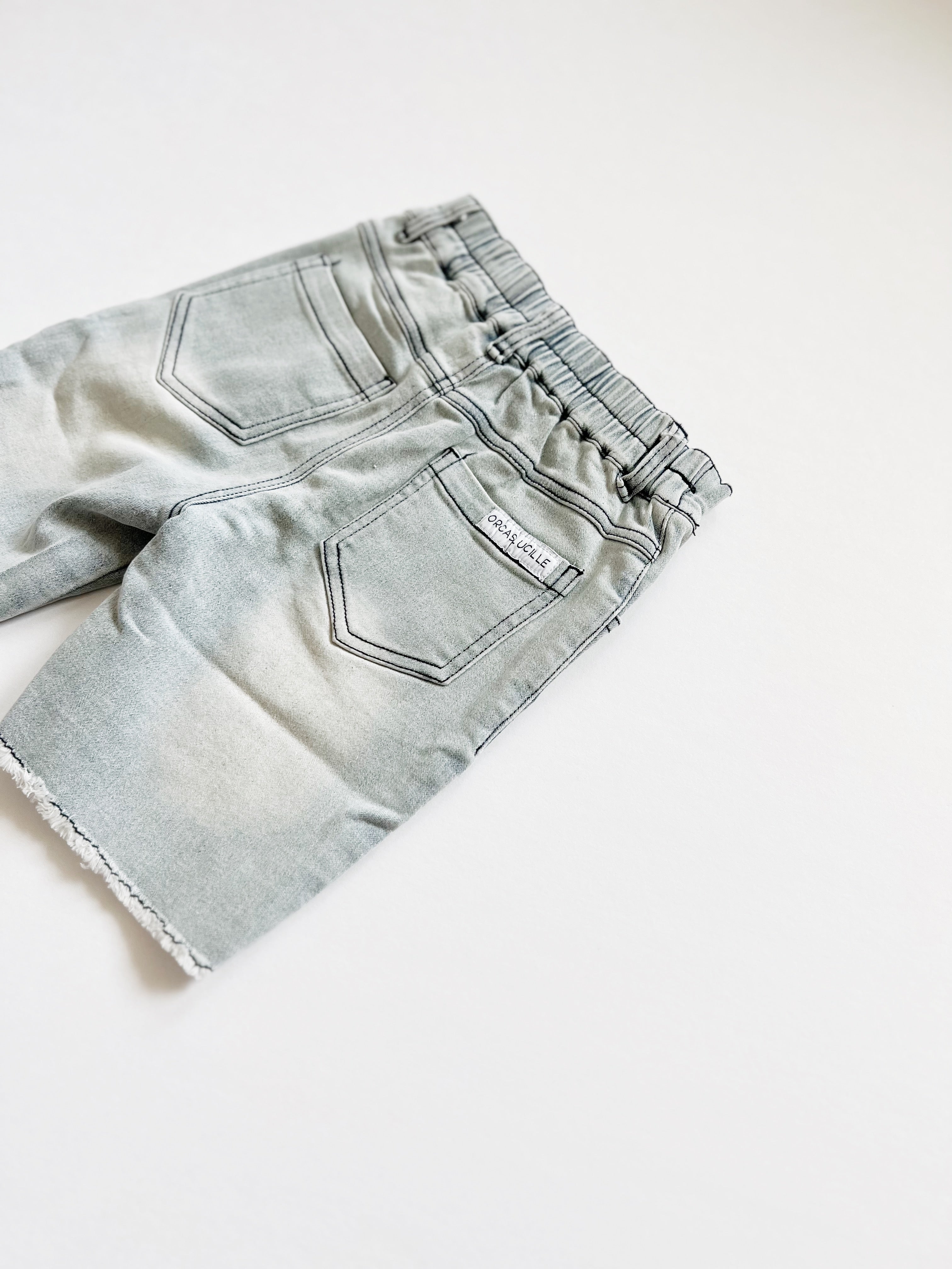 Bermuda Denim Shorts - Slate Gray