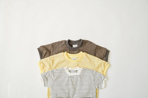 Sweatshirt Tee - Lemon Stripe - Orcas Lucille